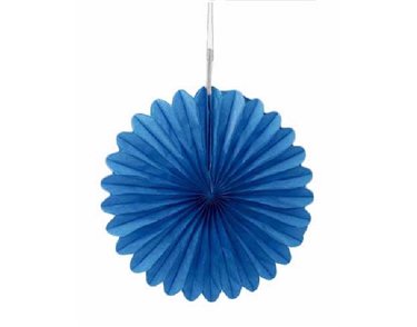3PK 6in ROYAL BLUE DECORATIVE FANS