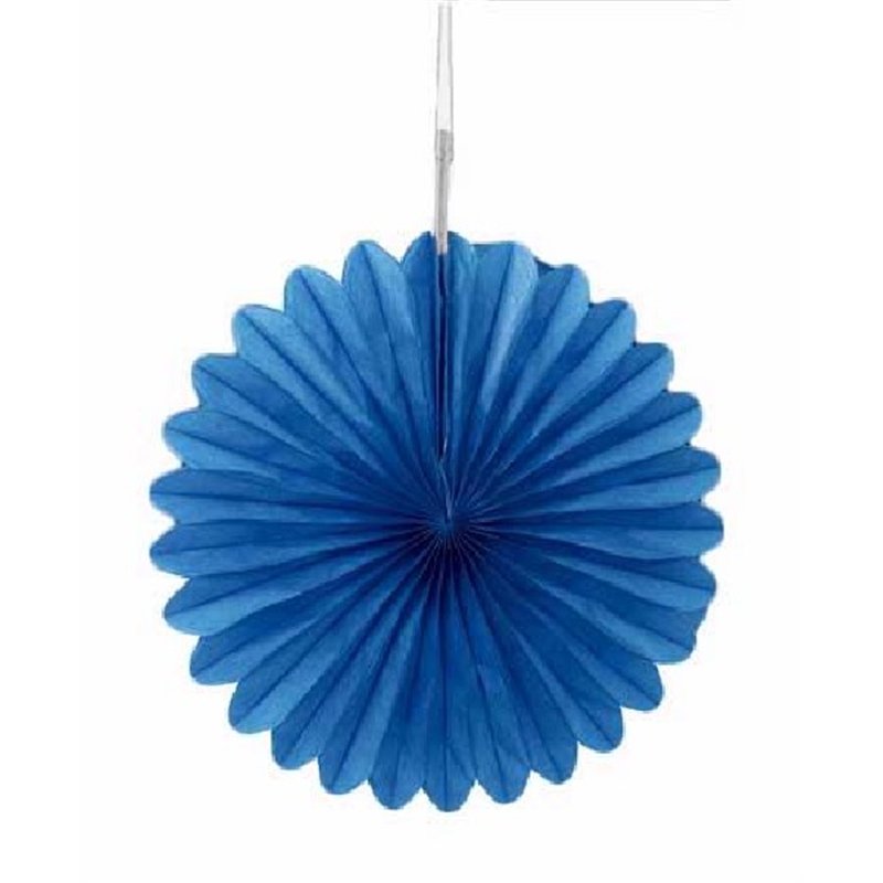 3PK 6in ROYAL BLUE DECORATIVE FANS