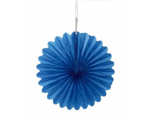 3PK 6in ROYAL BLUE DECORATIVE FANS
