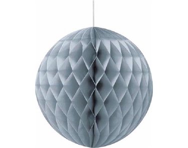 8IN SILVER HONEYCOMB BALL