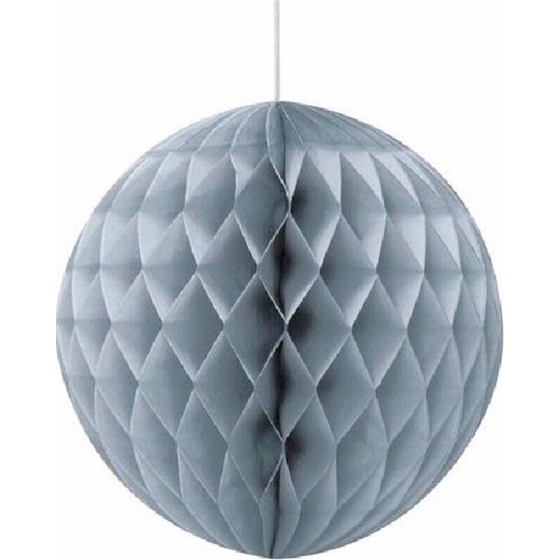 8IN SILVER HONEYCOMB BALL