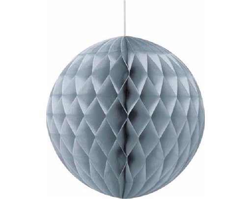 8IN SILVER HONEYCOMB BALL
