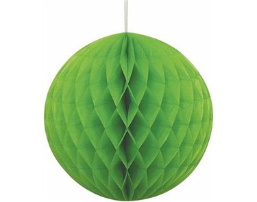 8IN LIME GREEN HONEYCOMB BALL