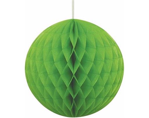 8IN LIME GREEN HONEYCOMB BALL