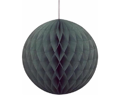 8IN MIDNIGHT BLACK HONEYCOMB BALL