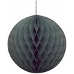 8IN MIDNIGHT BLACK HONEYCOMB BALL