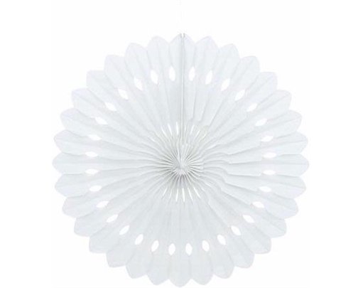 16IN WHITE DECORATIVE FAN