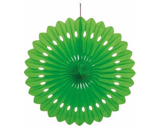 16IN LIME GREEN DECORATIVE FAN