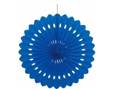 16IN ROYAL BLUE DECORATIVE FAN
