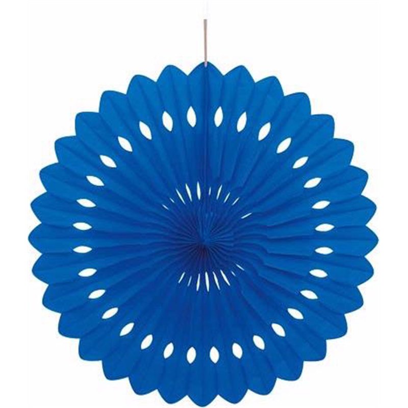 16IN ROYAL BLUE DECORATIVE FAN
