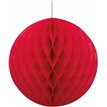 8IN RUBY RED HONEYCOMB BALL
