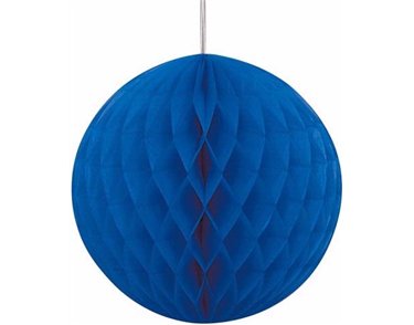 8IN ROYAL BLUE HONEYCOMB BALL