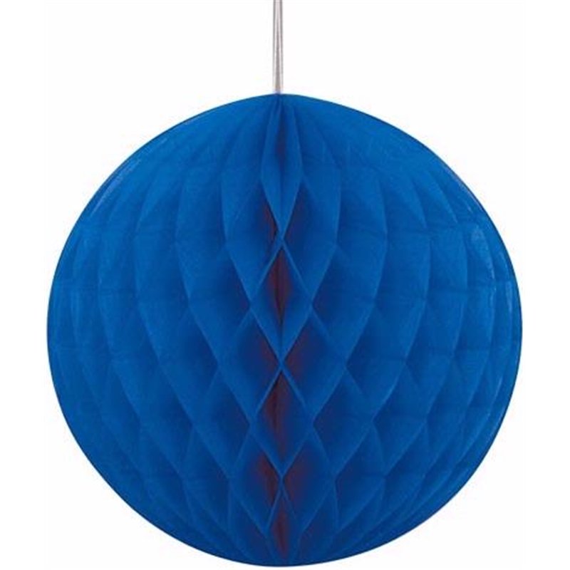 8IN ROYAL BLUE HONEYCOMB BALL