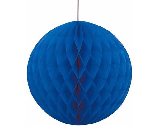 8IN ROYAL BLUE HONEYCOMB BALL