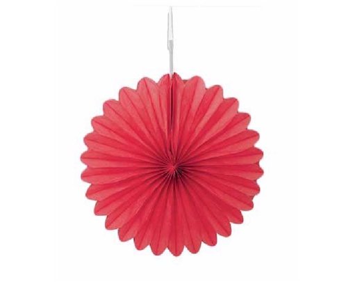 3PK 6in RUBY RED DECORATIVE FANS