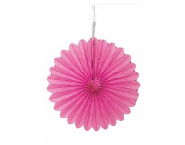 3PK 6in HOT PINK DECORATIVE FANS