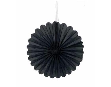 3PK 6in BLACK DECORATIVE FANS