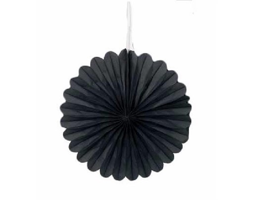 3PK 6in BLACK DECORATIVE FANS