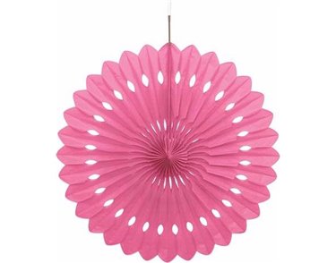 16IN HOT PINK DECORATIVE FAN