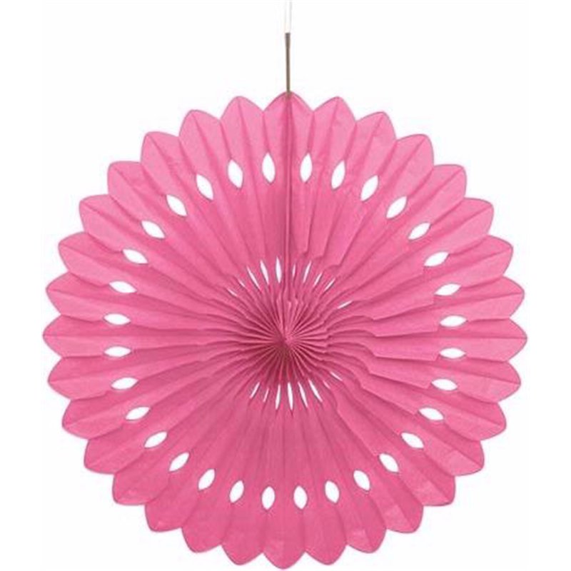 16IN HOT PINK DECORATIVE FAN