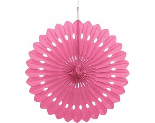 16IN HOT PINK DECORATIVE FAN