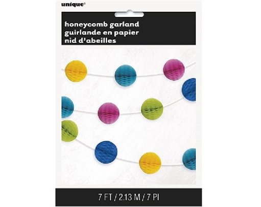 7FT MULTICOLOR MINI HONEYCOMB GARLAND