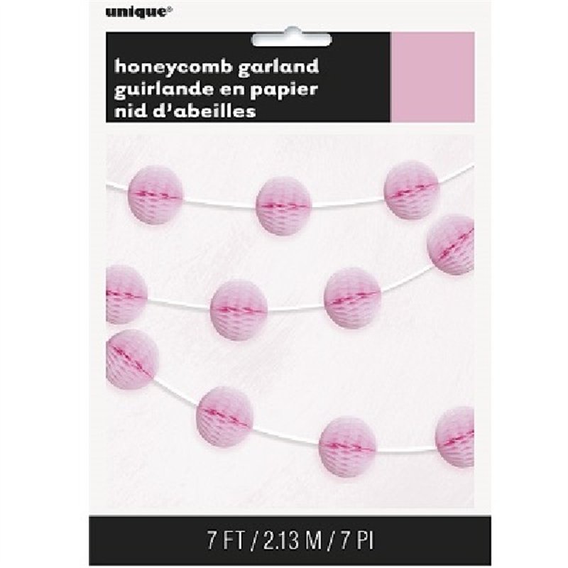 7FT MINI LOVELY PINK HONEYCOMB BALL GARLAND