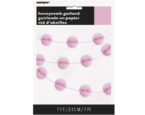 7FT MINI LOVELY PINK HONEYCOMB BALL GARLAND