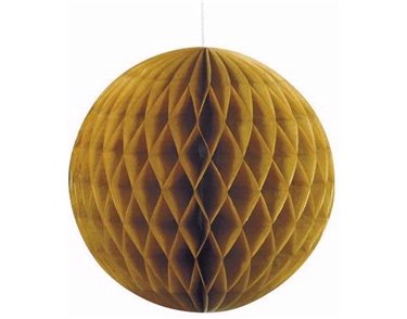 8IN GOLD HONEYCOMB BALL