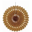 16IN GOLD DECORATIVE FAN