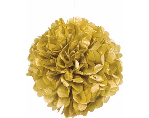 16IN GOLD PUFF DECOR