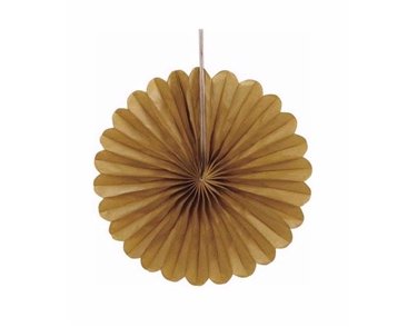 3PK 6IN GOLD MINI DECORATIVE FANS
