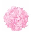 3PK 9IN LOVELY PINK PUFF TISSUE DECORATION