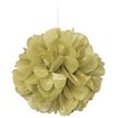3PK 9IN GOLD PUFF TISSUE DECORATION