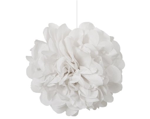 (3) 9IN WHITE PUFF TISSUE DECORATION
