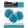 3PK 9IN CARIBBEAN PUFF TISSUE DECORATION