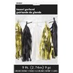 9FT G/B/W FOIL TISSUE TASSEL GARLND