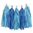 9FT ROYAL & LIGHT BLUE TISSUE TASSEL GARLAND