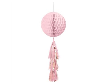 71cm ROSE GOLD HANGING HONEYCOMB DECORATION
