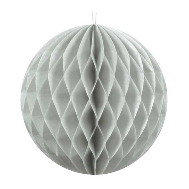 10cm LIGHT GREY HONEYCOMB BALL