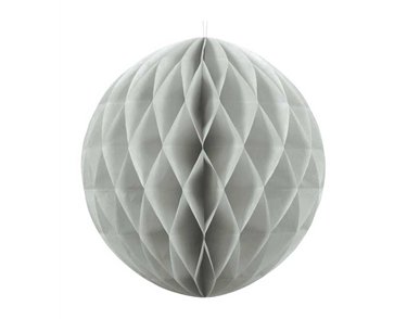 20cm LIGHT GREY HONEYCOMB BALL
