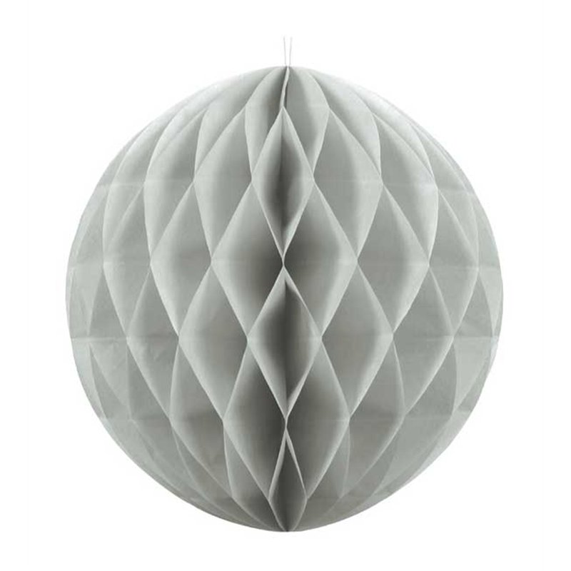 20cm LIGHT GREY HONEYCOMB BALL