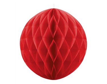 30cm RED HONEYCOMB BALL