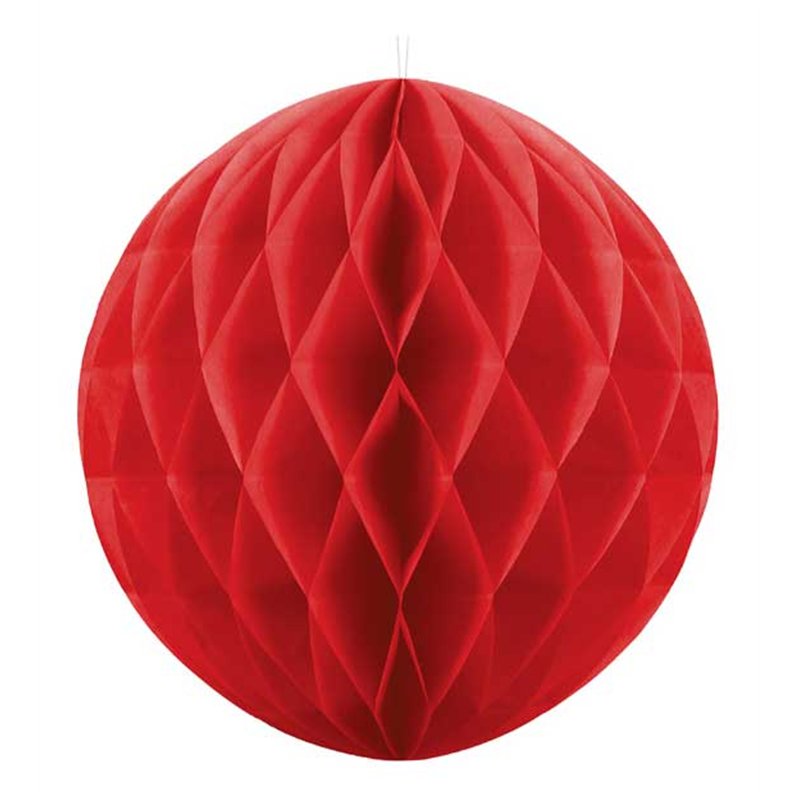 30cm RED HONEYCOMB BALL