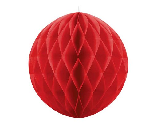 30cm RED HONEYCOMB BALL