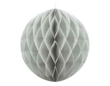 30cm LIGHT GREY HONEYCOMB BALL