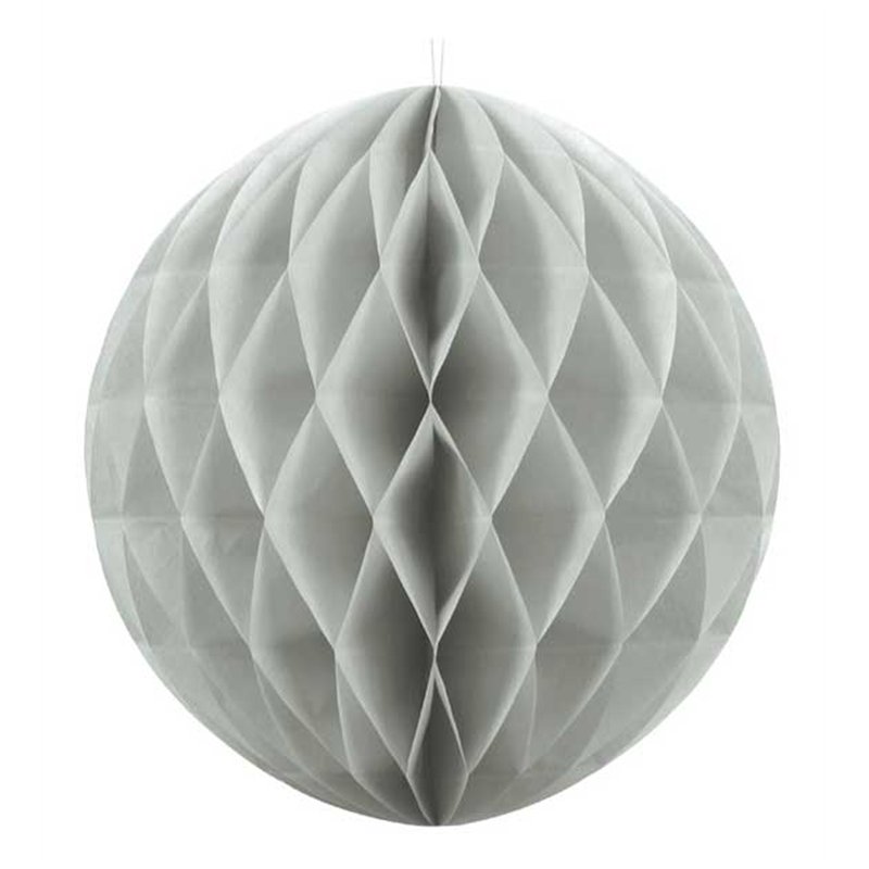 30cm LIGHT GREY HONEYCOMB BALL