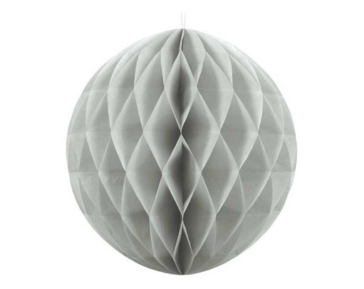 30cm LIGHT GREY HONEYCOMB BALL