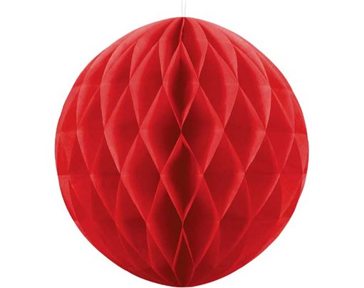 40cm RED HONEYCOMB BALL