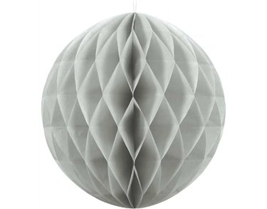 40cm LIGHT GREY HONEYCOMB BALL